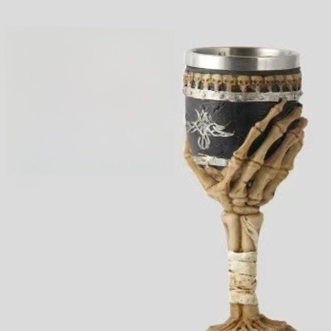 Three-dimensional engraved stainless steel highball glass