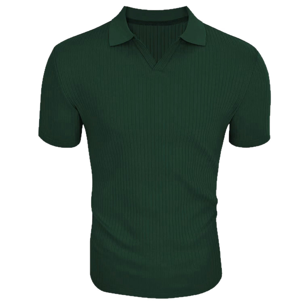 Men's T-shirts with lapel and V-neck